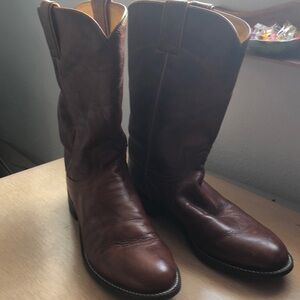 Women’s Justin Marbel Brown Leather Cowboy Boots